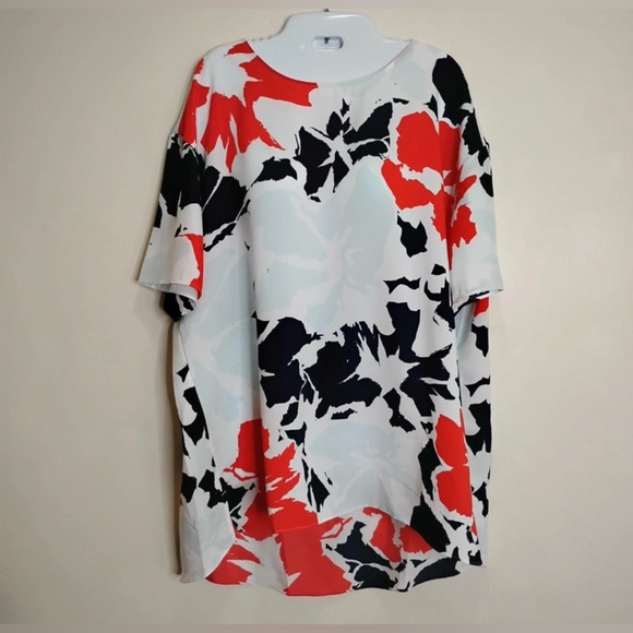 14th & Union Oversized Floral Blouse Size Large - Picture 1 of 10